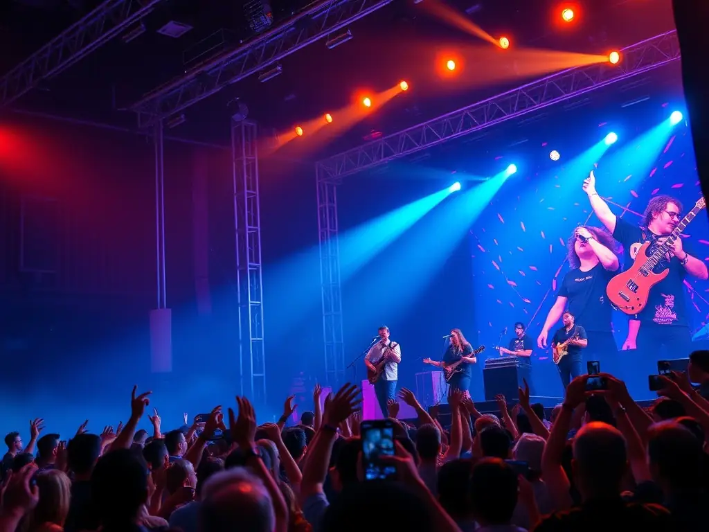 A dynamic image of a live music event organized by BLACKSANDS ASSOCIATION, capturing the energy and excitement of the performance.