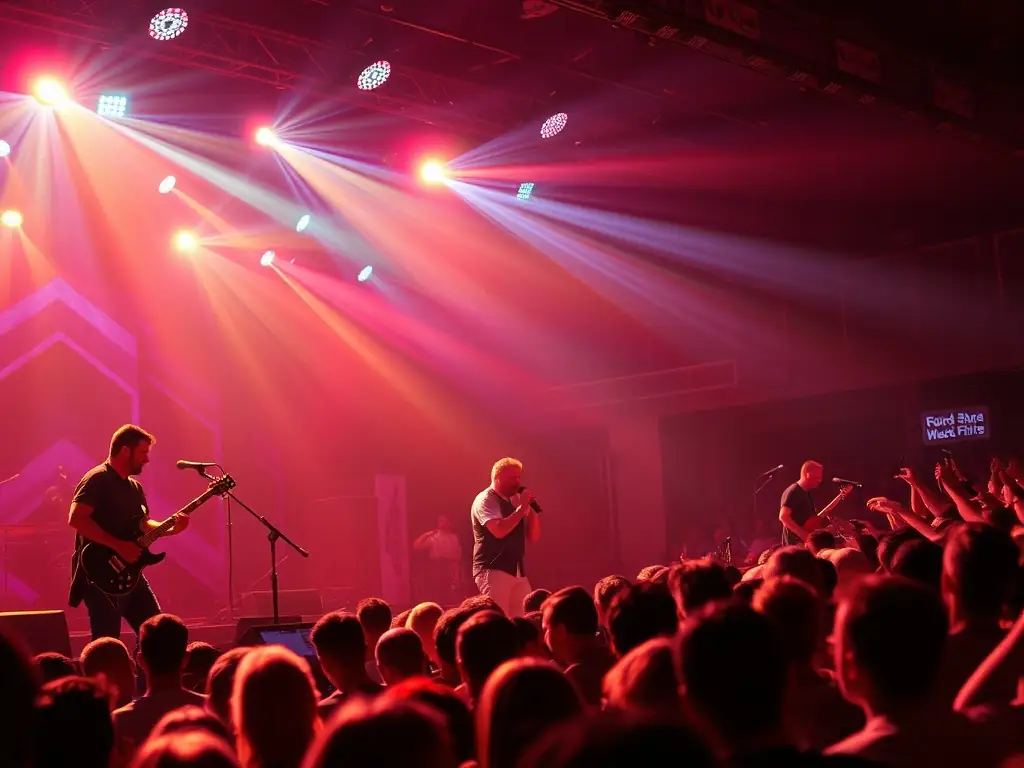 A live music performance at a BLACKSANDS ASSOCIATION-organized event, with a focus on the energy of the musicians and the audience's enjoyment.